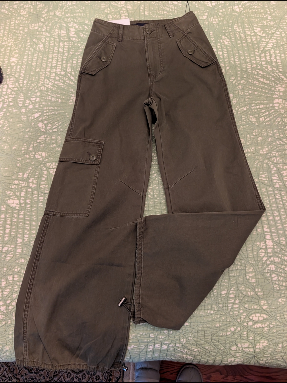 Veronica Beard Olive Cargo Trousers